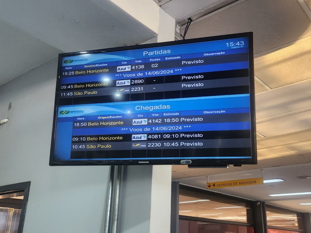 O apag&atilde;o deixou mais complicado fazer o check-in nesta sexta-feira