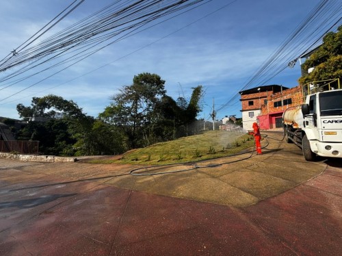 Revitalização de área verde no Pontilhão de Ferro