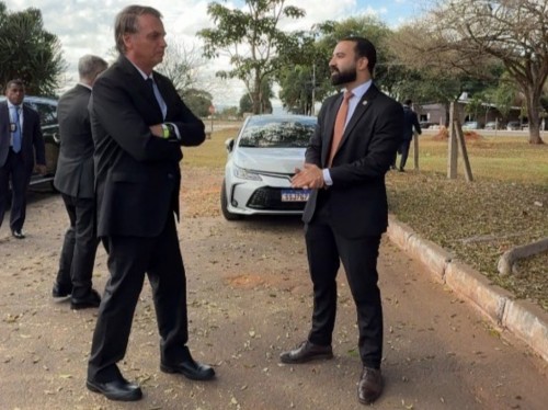 Deputado Lincoln Drumond se encontra com Jair Bolsonaro em Brasília