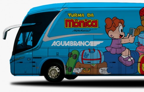 Ônibus da Águia Branca com tema da Turma da Mônica chega ao Leste de Minas com programação gratuita