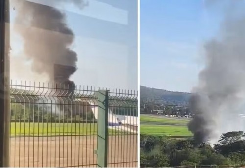 Avião da PM cai em Ipatinga